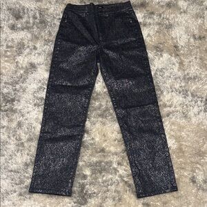 Express Shimmering Black Straight Leg Jeans